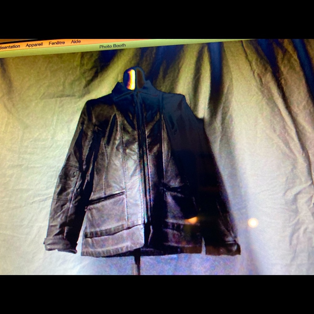 Jacket en fax cuir gris